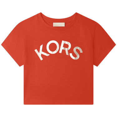 Playera corta MICHAEL KORS roja para niñas y adolescentes